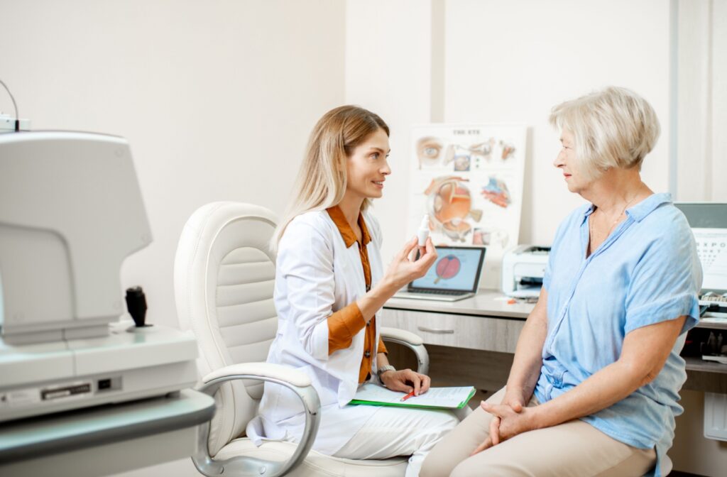 An eye doctor explains how prescription eye drops can improve a patient's morning dry eye symptoms.